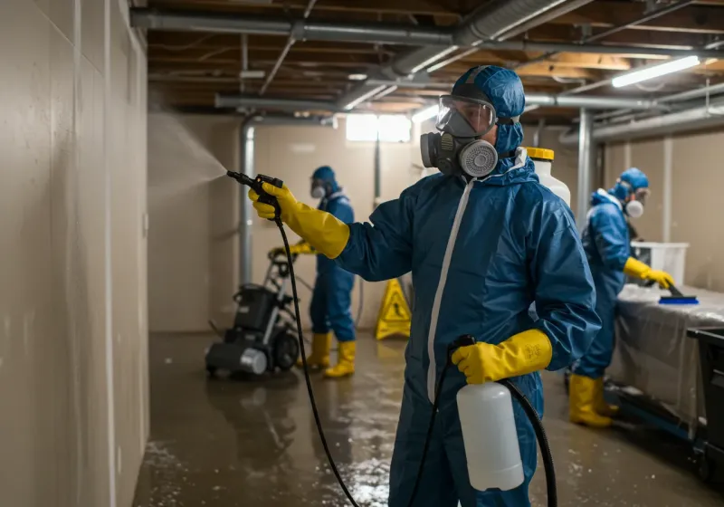 Basement Sanitization and Antimicrobial Treatment process in Indian Trail, NC