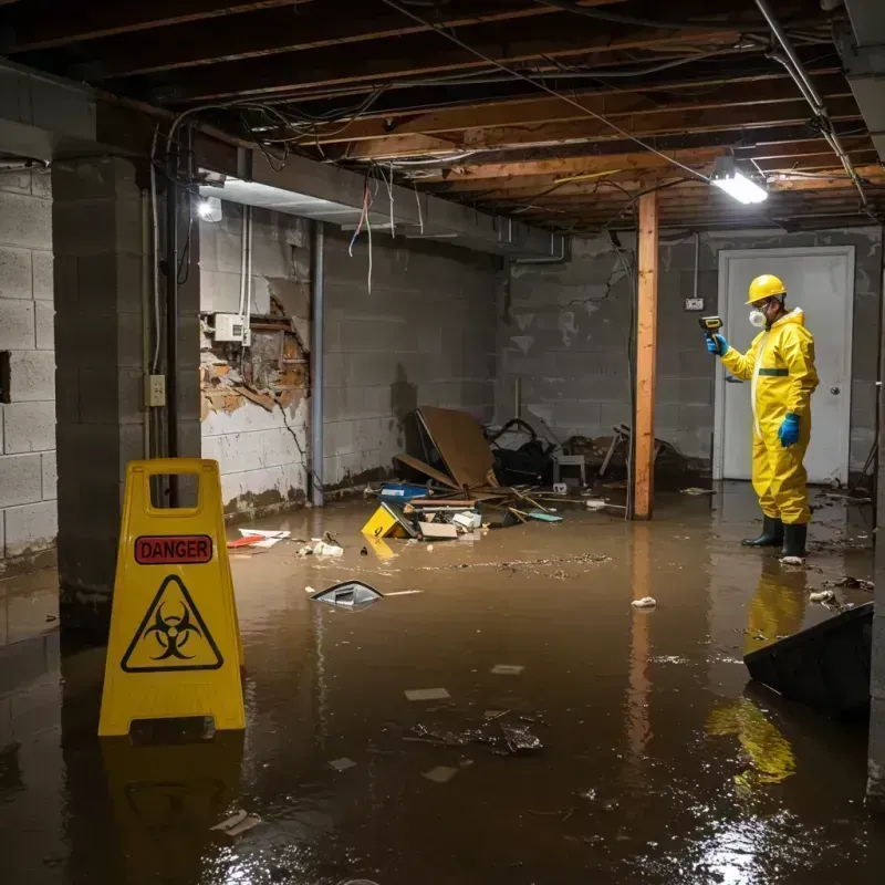 Flooded Basement Electrical Hazard in Indian Trail, NC Property